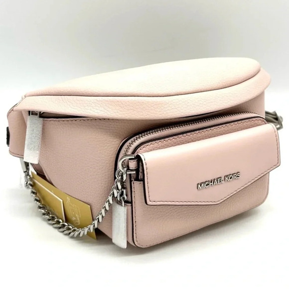Michael Kors Maisie Large 2 in 1 Sling Pack Crossbody Bag Powder Blush - Picture 1 of 12